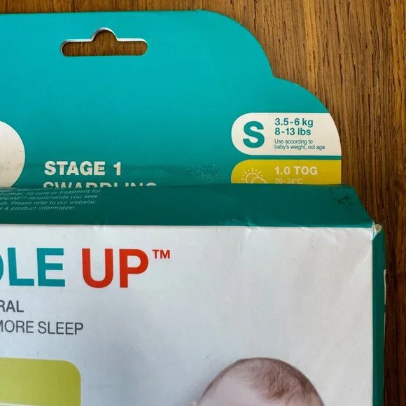 LOVE TO DREAM Swaddle Up Original Sleep Sack 1.0 TOG Small 8-13 lbs Gray Stage 1 - Picture 3 of 5